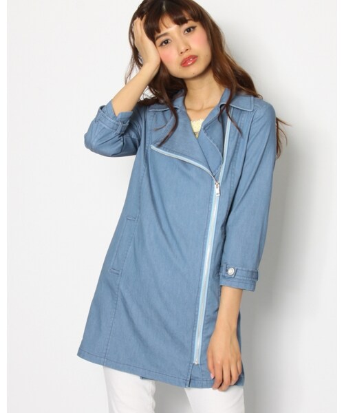 VICKY(ビッキー)の「ダスティベントロングコート(ジャケット/アウター・レディース・ブルー・S/M)」の7枚目の写真