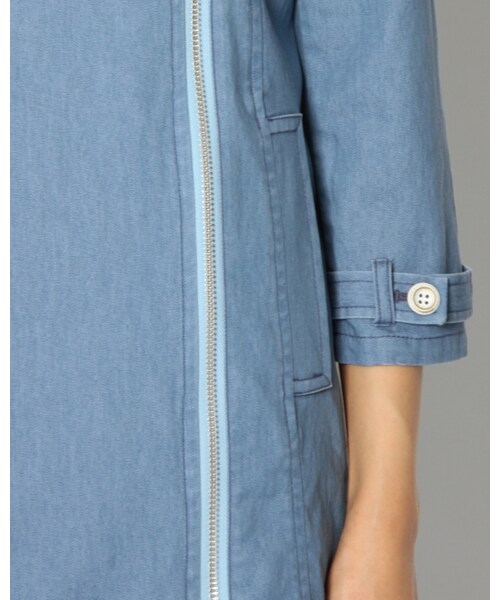 VICKY(ビッキー)の「ダスティベントロングコート(ジャケット/アウター・レディース・ブルー・S/M)」の4枚目の写真