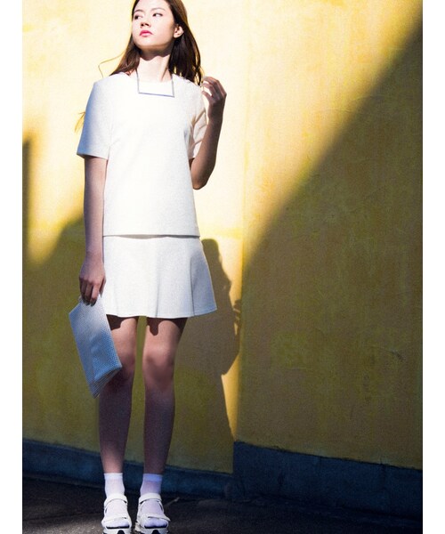 EMODA(エモダ)の「CHOOSE CHIC PAIR スカート(スカート・レディース・ホワイト/グレー/ブラック/ベージュ)」の5枚目の写真