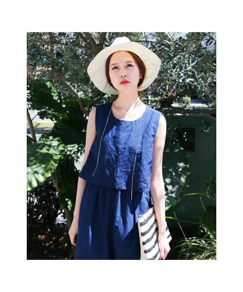 KBF（ケイビーエフ）の「インディゴワイドコンビネゾン（パンツ・レディース・L/BLUE/NAVY・one）」の6枚目の写真