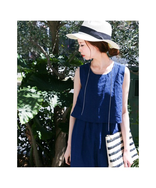 KBF（ケイビーエフ）の「インディゴワイドコンビネゾン（パンツ・レディース・L/BLUE/NAVY・one）」の5枚目の写真