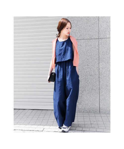 KBF（ケイビーエフ）の「インディゴワイドコンビネゾン（パンツ・レディース・L/BLUE/NAVY・one）」の7枚目の写真