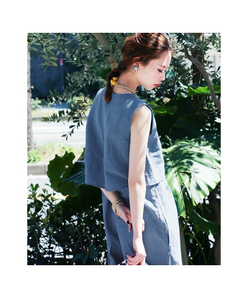 KBF（ケイビーエフ）の「インディゴワイドコンビネゾン（パンツ・レディース・L/BLUE/NAVY・one）」の12枚目の写真