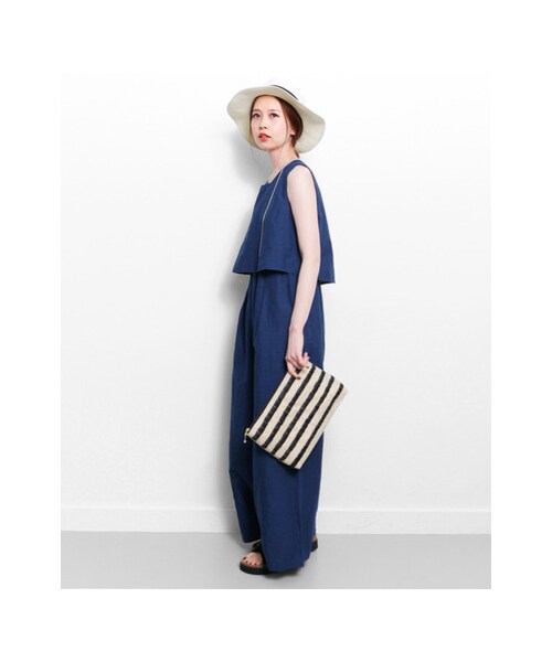 KBF（ケイビーエフ）の「インディゴワイドコンビネゾン（パンツ・レディース・L/BLUE/NAVY・one）」の9枚目の写真