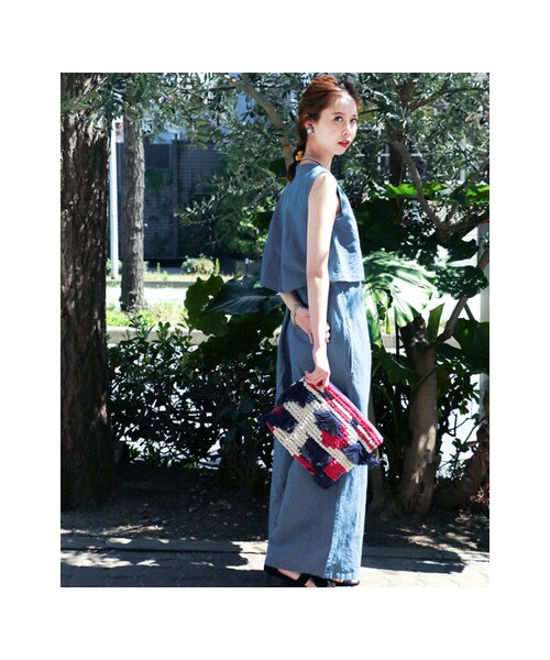 KBF（ケイビーエフ）の「インディゴワイドコンビネゾン（パンツ・レディース・L/BLUE/NAVY・one）」の11枚目の写真