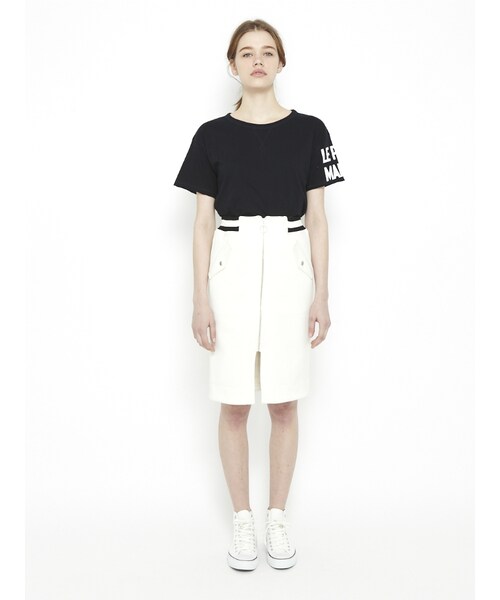 thpry＋color（スプリーカラー）の「スリーブロゴカットソー【2015夏新作】（トップス・レディース・ホワイト/ネイビー・F）」の5枚目の写真