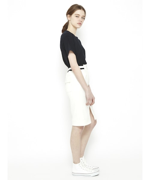 thpry＋color（スプリーカラー）の「スリーブロゴカットソー【2015夏新作】（トップス・レディース・ホワイト/ネイビー・F）」の6枚目の写真