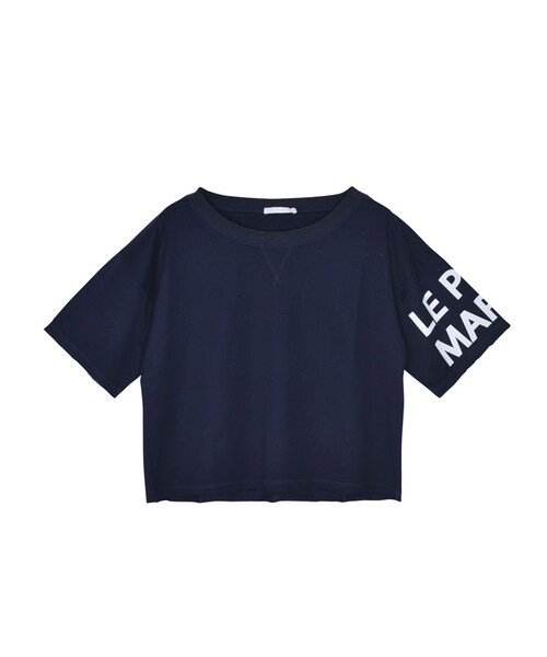 thpry＋color（スプリーカラー）の「スリーブロゴカットソー【2015夏新作】（トップス・レディース・ホワイト/ネイビー・F）」の2枚目の写真