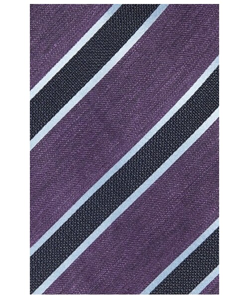 ZEGNA(ゼニア)の「Ermenegildo Zegna Stripe Silk Tie(ネクタイ・メンズ・Dark Purple・Regular)」の2枚目の写真
