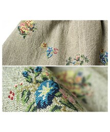 ☆４５R☆ハケ目ガーゼツイード刺繍スカート☆美品サイズ１☆ ☆45R☆ハケ目ガーゼツイード刺繍スカート☆美品サイズ1☆