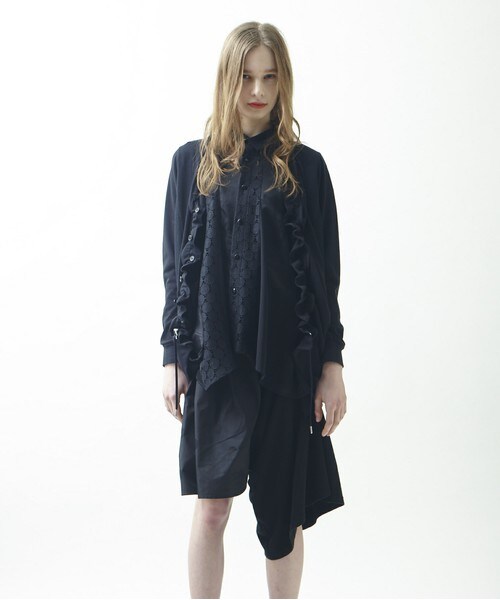 gomme（ゴム）の「タックドレープパンツ（その他パンツ・レディース・ブラック/ネイビー・MEDIUM）」の10枚目の写真