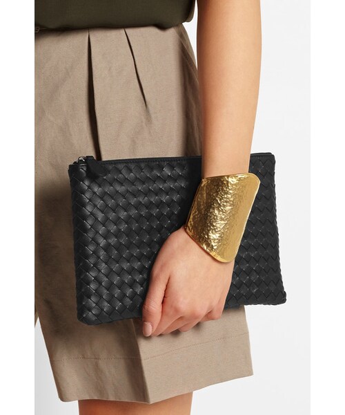 BOTTEGA VENETA（ボッテガヴェネタ）の「Bottega Veneta Intrecciato leather pouch（クラッチバッグ・レディース・Black）」の6枚目の写真