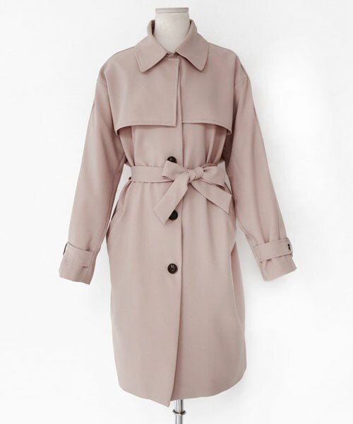 DHOLIC（ディーホリック）の「シングルボタントレンチコート（トレンチコート・レディース・ネイビー/ベージュ/ライトカーキ・FREE）」の2枚目の写真