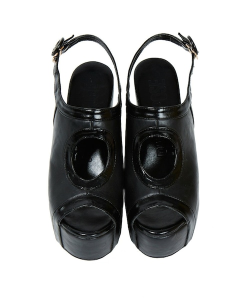 PAMEO POSE（パメオポーズ）の「BI-COLOR WEDGE SANDAL（サンダル・レディース・ベージュ/ピンク/ブラック・Ｓ/Ｍ/Ｌ）」の2枚目の写真