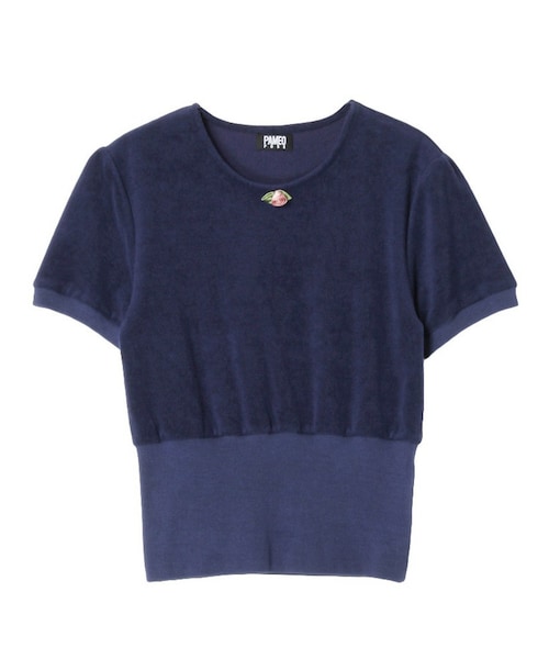 PAMEO POSE（パメオポーズ）の「ANTOINETTE TOPS（Tシャツ/カットソー・レディース・ホワイト/スカイブルー/ネイビー・Ｆ）」の3枚目の写真