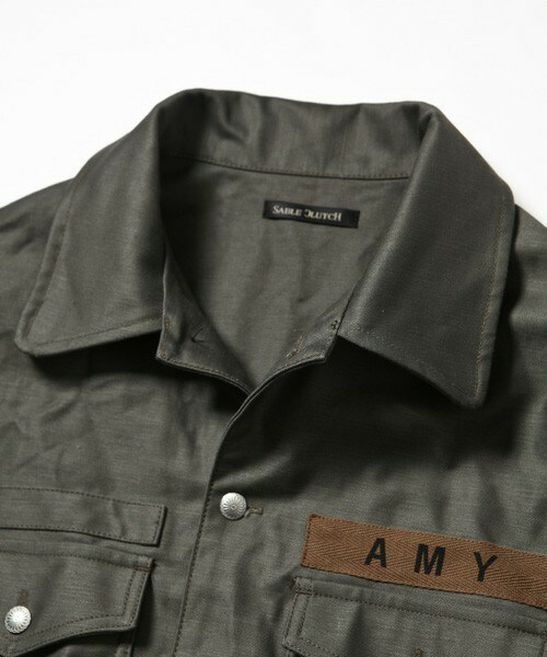 SABLE CLUTCH（セーブルクラッチ）の「コンチョボタンミリタリーシャツジャケット（シャツ/ブラウス・メンズ・カーキ・SMALL/MEDIUM/LARGE/X-LARGE）」の7枚目の写真