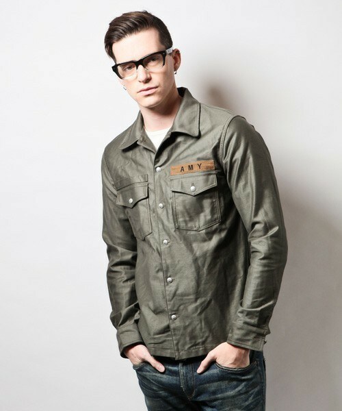 SABLE CLUTCH（セーブルクラッチ）の「コンチョボタンミリタリーシャツジャケット（シャツ/ブラウス・メンズ・カーキ・SMALL/MEDIUM/LARGE/X-LARGE）」の10枚目の写真