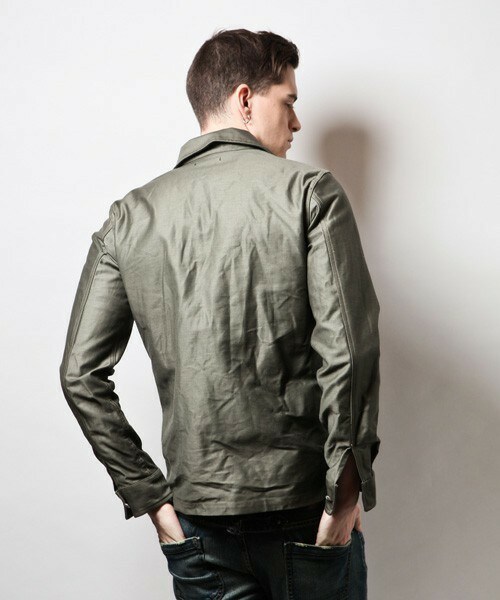 SABLE CLUTCH（セーブルクラッチ）の「コンチョボタンミリタリーシャツジャケット（シャツ/ブラウス・メンズ・カーキ・SMALL/MEDIUM/LARGE/X-LARGE）」の12枚目の写真