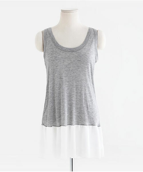 DHOLIC(ディーホリック)の「切替フレアワンピース(ワンピース・レディース・グレー/ホワイトアイボリー/ピンク/ブラック・FREE)」の1枚目の写真