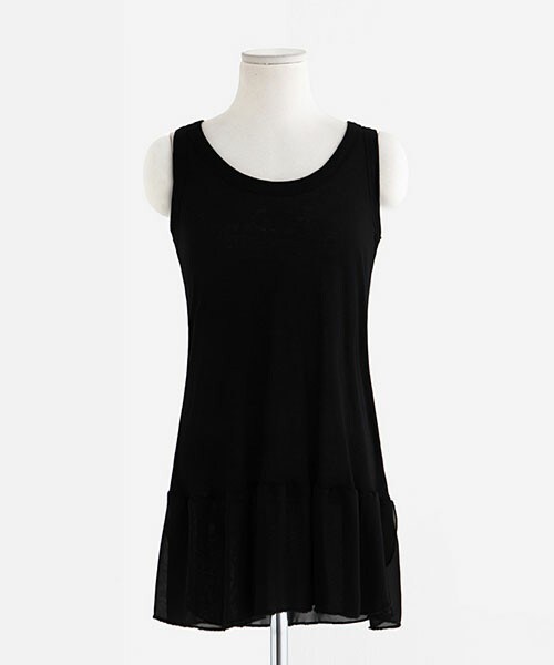 DHOLIC(ディーホリック)の「切替フレアワンピース(ワンピース・レディース・グレー/ホワイトアイボリー/ピンク/ブラック・FREE)」の3枚目の写真