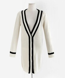 DHOLIC | ラインニットロングカーディガン(カーディガン/ボレロ)