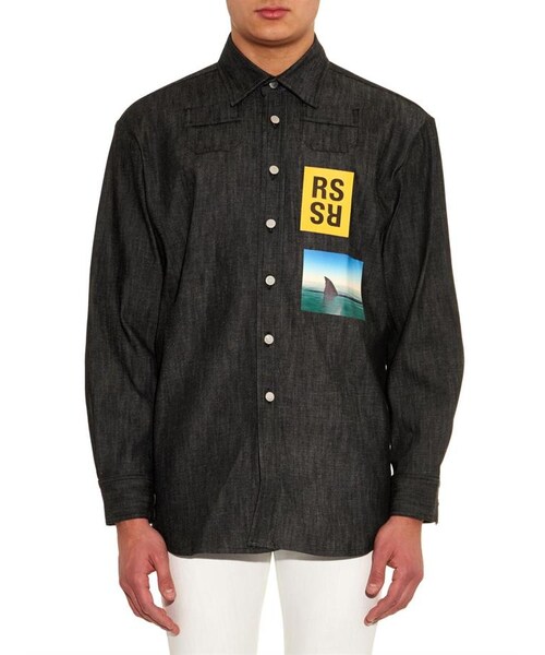 RAF SIMONS（ラフシモンズ）の「Raf Simons Cotton-blend denim shirt（シャツ/ブラウス・メンズ・other・XL/M/S/L）」の4枚目の写真