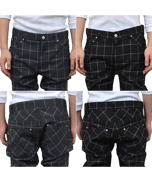 2c（ツーシー）の「チェック柄スラックス★キレイめ★2色★【送料無料】（ブルゾン・メンズ・その他）」の3枚目の写真