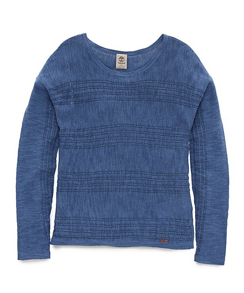 Timberland(ティンバーランド)の「バートンリバー クルーニット(ニット/セーター・レディース・ピンク/ブルー・XS/S/M/L/XL)」の2枚目の写真