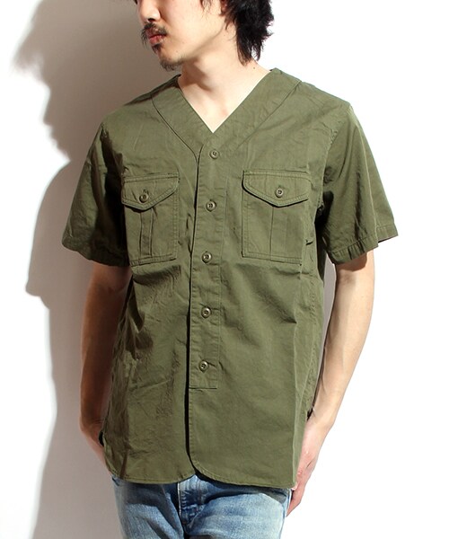 FREAK'S STORE(フリークスストア)の「BOYSCOUT半袖シャツ(その他・メンズ・ベージュ/オリーブ/ネイビー・M/L)」の2枚目の写真