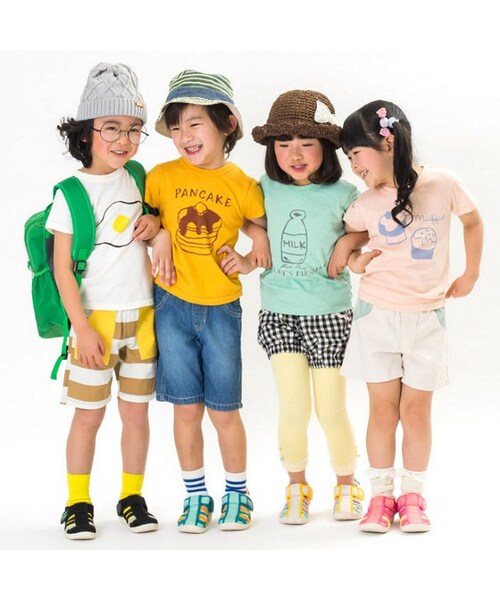 apres les cours(アプレレクール)の「◎BREAKFAST4柄Tシャツ(トップス・キッズ・アイボリー/ミント/マスタード/ピンク・80/90/95/100/110/120/130/140)」の16枚目の写真