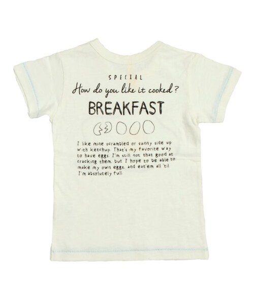 apres les cours(アプレレクール)の「◎BREAKFAST4柄Tシャツ(トップス・キッズ・アイボリー/ミント/マスタード/ピンク・80/90/95/100/110/120/130/140)」の9枚目の写真