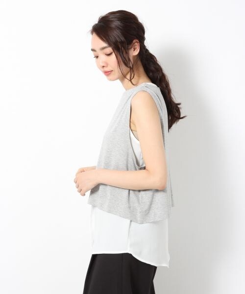 A part by（アパートバイ）の「Ｒイソザイ２Ｐタンク（トップス・レディース・ブラック　09/グレー　15/カーキ　78・Ｍ/Ｌ）」の6枚目の写真