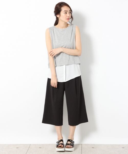 A part by（アパートバイ）の「Ｒイソザイ２Ｐタンク（トップス・レディース・ブラック　09/グレー　15/カーキ　78・Ｍ/Ｌ）」の4枚目の写真
