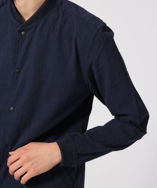 RAGEBLUE（レイジブルー）の「＜セットアップ着用可能＞シアサッカーブルゾン（ジャケット/アウター・メンズ・ホワイト02/ネイビー88・Ｍ/Ｌ）」の7枚目の写真