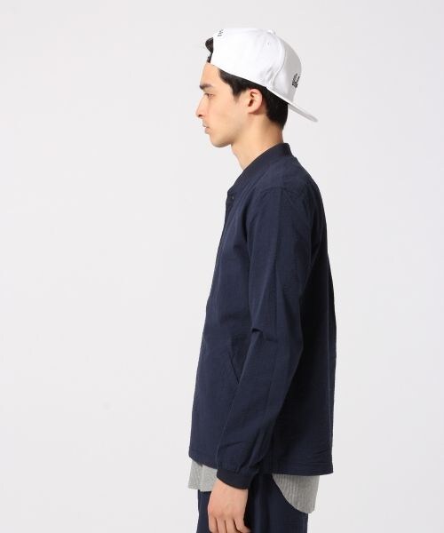 RAGEBLUE（レイジブルー）の「＜セットアップ着用可能＞シアサッカーブルゾン（ジャケット/アウター・メンズ・ホワイト02/ネイビー88・Ｍ/Ｌ）」の4枚目の写真