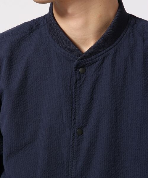 RAGEBLUE（レイジブルー）の「＜セットアップ着用可能＞シアサッカーブルゾン（ジャケット/アウター・メンズ・ホワイト02/ネイビー88・Ｍ/Ｌ）」の6枚目の写真