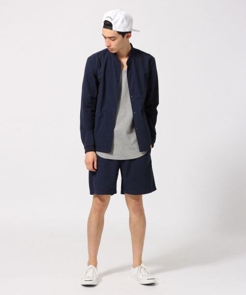 RAGEBLUE（レイジブルー）の「＜セットアップ着用可能＞シアサッカーブルゾン（ジャケット/アウター・メンズ・ホワイト02/ネイビー88・Ｍ/Ｌ）」の3枚目の写真