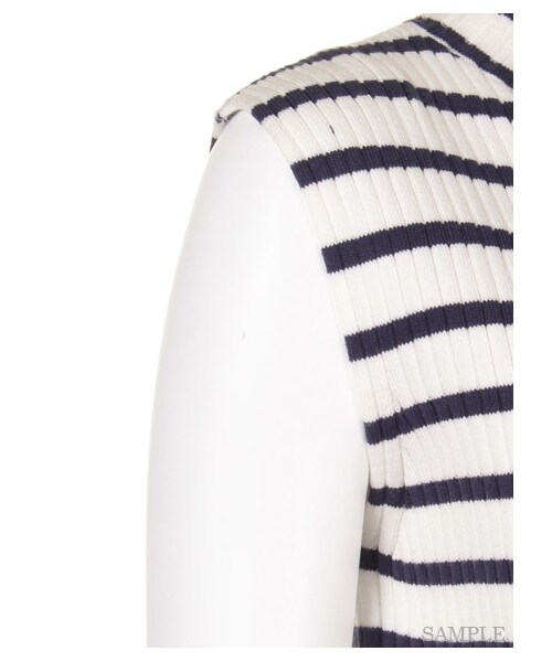 SNIDEL（スナイデル）の「チュールコンビワンピース（ニットワンピース・レディース・OWHTxNVY/LBLU/NVY・F）」の10枚目の写真