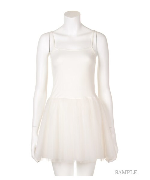 SNIDEL（スナイデル）の「チュールコンビワンピース（ニットワンピース・レディース・OWHTxNVY/LBLU/NVY・F）」の8枚目の写真