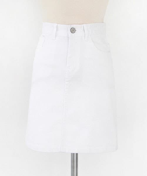 DHOLIC（ディーホリック）の「パステルカラーコットンミニスカート（スカート・レディース・イエロー/ホワイト/ライトパープル/ミント/ブラック・S/M/L）」の2枚目の写真