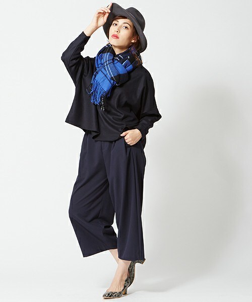 Traditional Weatherwear(トラディショナルウェザーウェア)の「Traditional Weatherwear 大判チェックブランケットマフラー(ストール/ショール・レディース・ブラック系その他/グリーン/ブルー系その他/レッド/レッド系その他/その他/イエロー/その他2・FREE)」の14枚目の写真