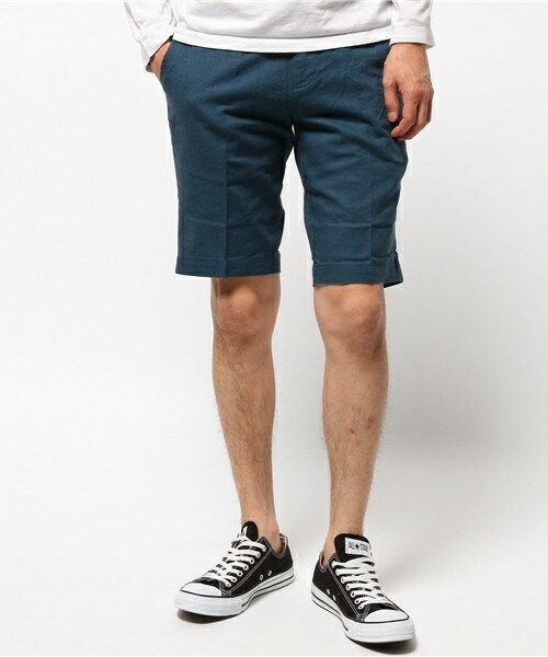 UNION STATION（ユニオンステーション）の「【成宮寛貴さん着用 smart(スマート)6月号 P43掲載商品】コットンリネンベルト付ショーツ（その他パンツ・メンズ・ホワイト/ブラック/グリーン/ブルー/ネイビー・MEDIUM/LARGE/LL）」の4枚目の写真