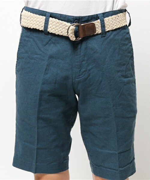 UNION STATION（ユニオンステーション）の「【成宮寛貴さん着用 smart(スマート)6月号 P43掲載商品】コットンリネンベルト付ショーツ（その他パンツ・メンズ・ホワイト/ブラック/グリーン/ブルー/ネイビー・MEDIUM/LARGE/LL）」の19枚目の写真