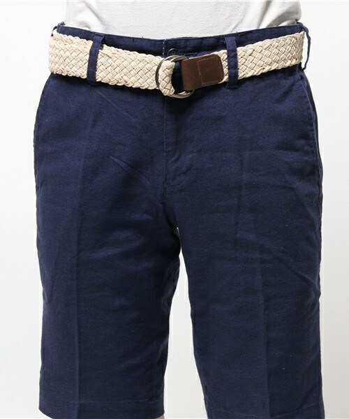 UNION STATION（ユニオンステーション）の「【成宮寛貴さん着用 smart(スマート)6月号 P43掲載商品】コットンリネンベルト付ショーツ（その他パンツ・メンズ・ホワイト/ブラック/グリーン/ブルー/ネイビー・MEDIUM/LARGE/LL）」の17枚目の写真