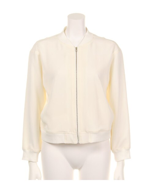 FRAY I.D(フレイアイディー)の「ジップブルゾン(ブルゾン・レディース・WHT/WHTxBLK/GRY・0/1)」の1枚目の写真