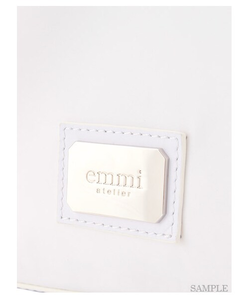 emmi（エミ）の「【emmi atelier】レザープレートリュック（リュック・レディース・WHT/BLK/WHTxBLK・F）」の11枚目の写真