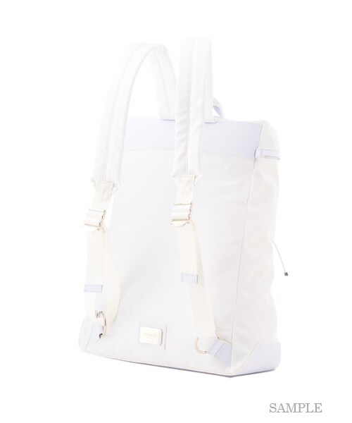 emmi（エミ）の「【emmi atelier】レザープレートリュック（リュック・レディース・WHT/BLK/WHTxBLK・F）」の5枚目の写真