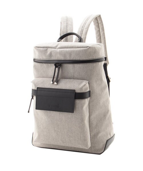 emmi（エミ）の「【emmi atelier】レザープレートリュック（リュック・レディース・WHT/BLK/WHTxBLK・F）」の4枚目の写真