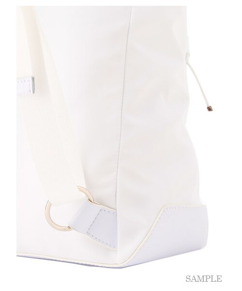 emmi（エミ）の「【emmi atelier】レザープレートリュック（リュック・レディース・WHT/BLK/WHTxBLK・F）」の12枚目の写真