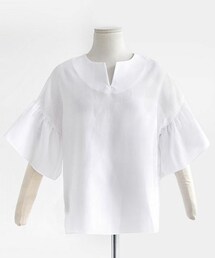 DHOLIC | Vスリットラッフルスリーブブラウス(シャツ/ブラウス)